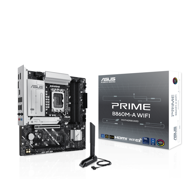 PC, Periferice & Software - Placa de baza ASUS PRIME B860M-A WIFI, Socket 1851, DDR5, Micro-ATX