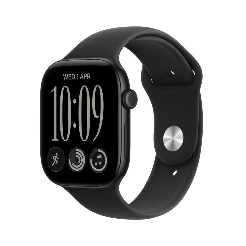 Laptop, Tablete & Telefoane - Apple Watch Series 12 GPS + Cellular 46mm Black Aluminium Case with Black Sport Band - M/L