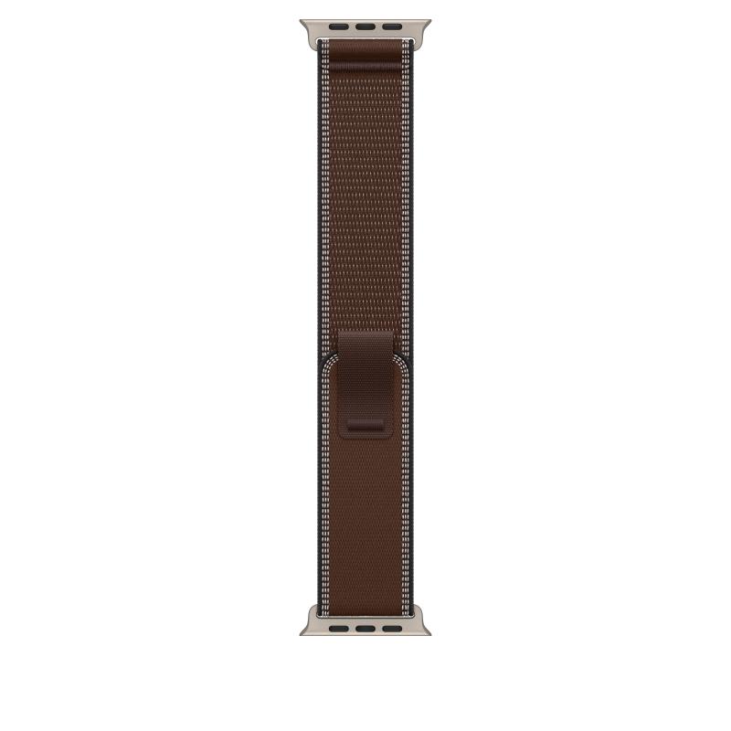 Laptop, Tablete & Telefoane - Curea pentru Apple Watch 49mm Dark Umber Trail Loop - M/L - Natural Titanium Finish