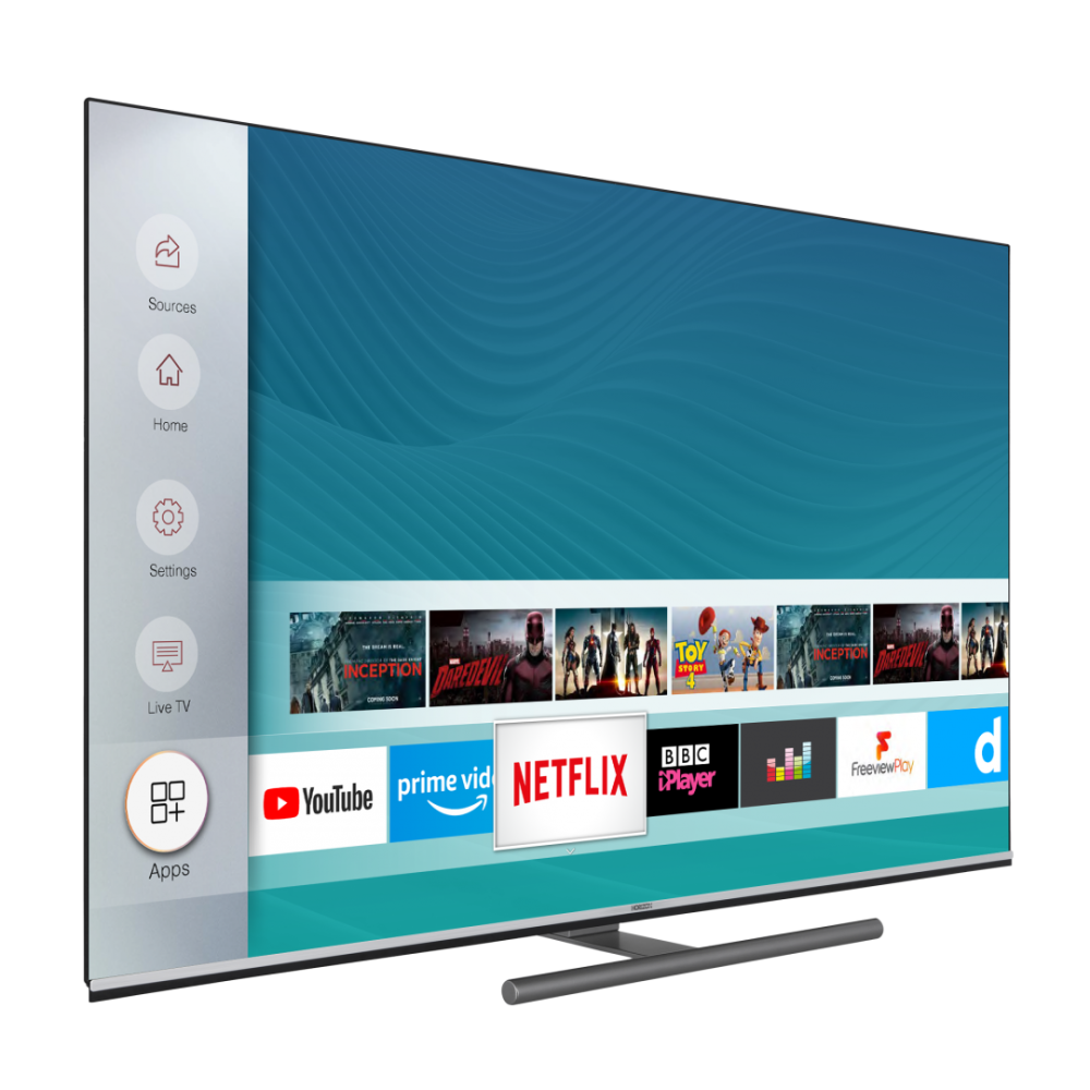 AURORA OLED TV HORIZON 4K-SMART 55HZ9930U/B, 55", 4K Ultra HD (2160p), Dolby Vision HDR / HDR10+ / HDR10 / HLG + MicroDimming, Digital TV-Tuner DVB-S2/T2/C, HOS 3.0 SmartTV-UI (WiFi built-in) +Netflix [4]