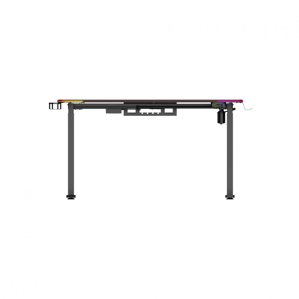 Birou electric Serioux Carbon Pro RGB, reglabil pe inălțime, Dimensiuni blat 1400mm x 700mm, Orientare Cadru: Rectangular, Greutate maxima: 60 kg, Interval de inălțime: 730~ 1210 mm, Segmente coloană: [3]