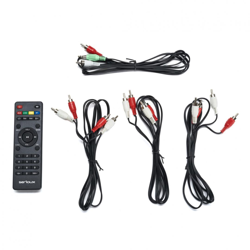 Boxe Serioux 5.1 SoundRise 51105W, putere totala 105W RMS, tip 5.1, sateliti 5 x 15W, subwoofer 30W, Conectivitate: Bluetooth, USB, AUX, SD, Radio FM, negre, SRXS-51105W [2]