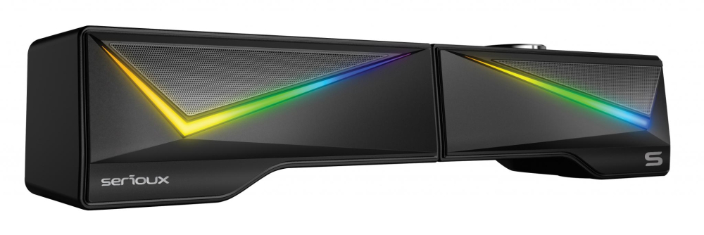 Boxe gaming 2.0 Blys RGB, functie Dual Mode Bluetooth , putere: 3W x 2, impedanță: 4Ω, frecvență: 200Hz - 16KHz, sensibilitate: 650mv±50mv, alimentare: DC5V / 1A, S/N:≥85dB, dimensiunea driverului: 2  [2]