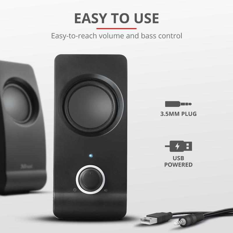 Boxe Stereo Trust Remo 2.0 Speaker Set, 8W, negru [6]