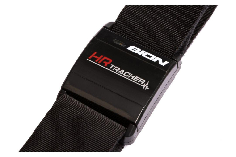 Bratara smart Bion cu senzor de ritm cardiac, tehnologie ANT+ si BLE 4.0, compatibil smartphone/echipament fitness, indicator baterie. Contie: senzor, adaptor de incarcare, bratara din material textil [4]