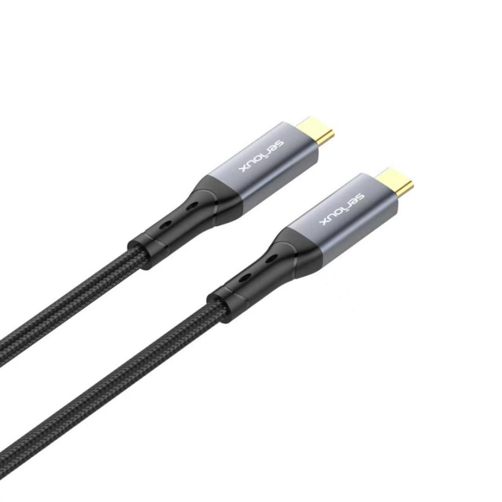 Cablu Serioux USB-C la USB-C, 240W, E-marker Chip integrat, viteza transfer 40Gbs, lungime cablu 100cm, iesire video 8K@60HZ sau Dual 4k@ 60hz, negru [4]