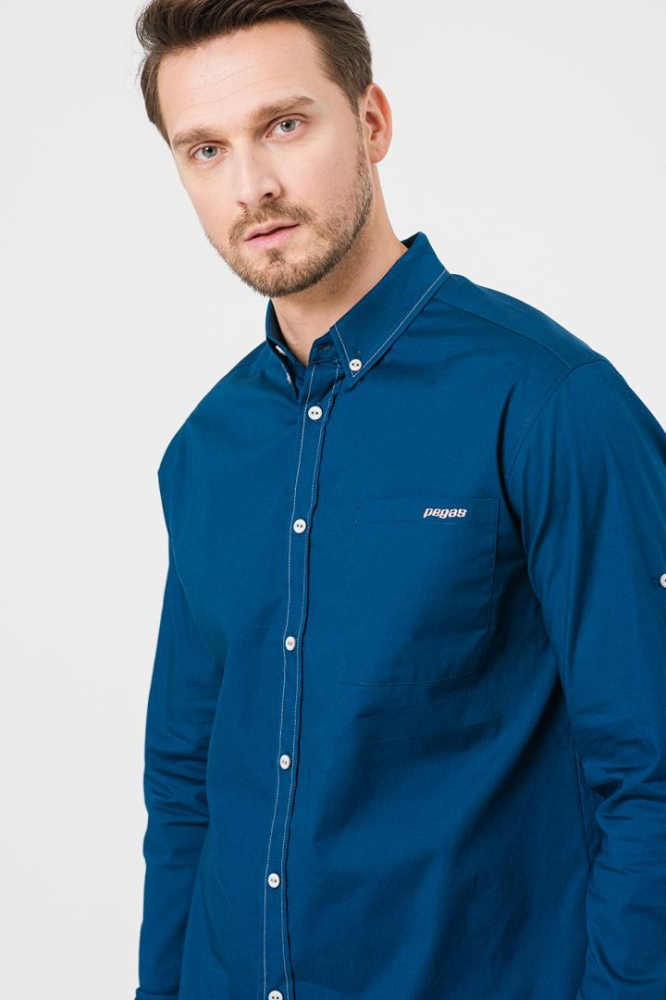 CAMASA CASUAL BARBATI LIGHT NAVY S [5]