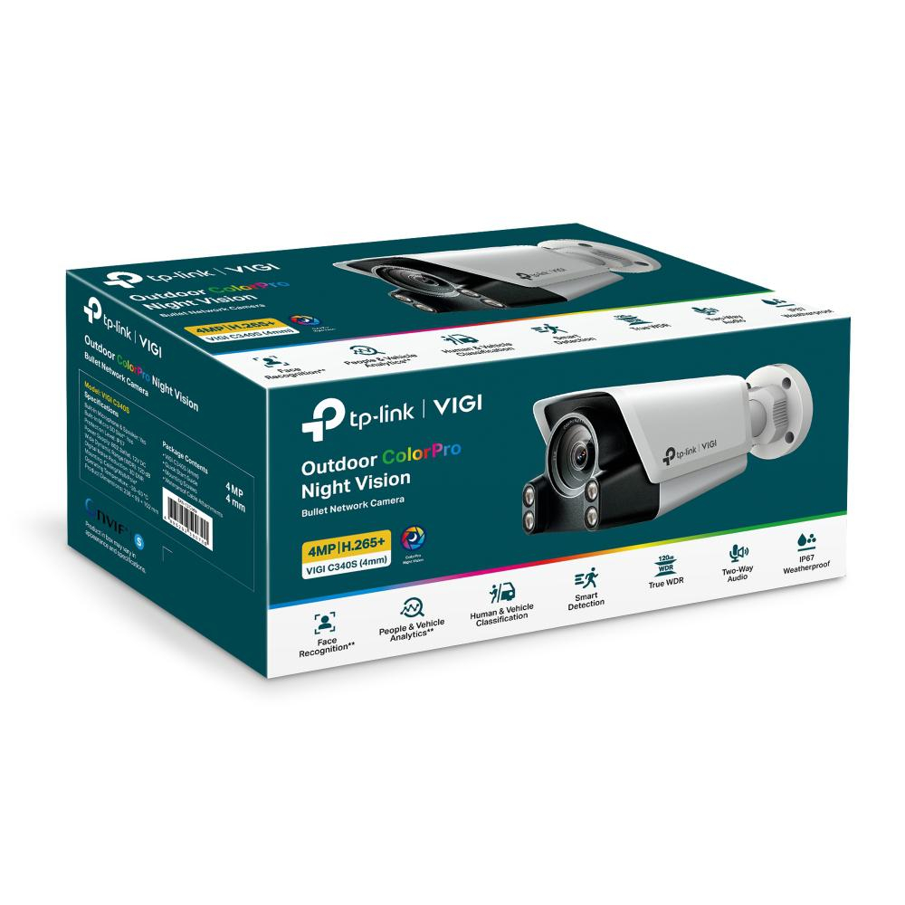Camera IP Bullet TP-Link VIGI C340S(4mm), 4MP, Lentila 4mm, IR+WL 30ml, rezolutie video 2304 × 1296, +/H.265/H.264+/H.264, [3]