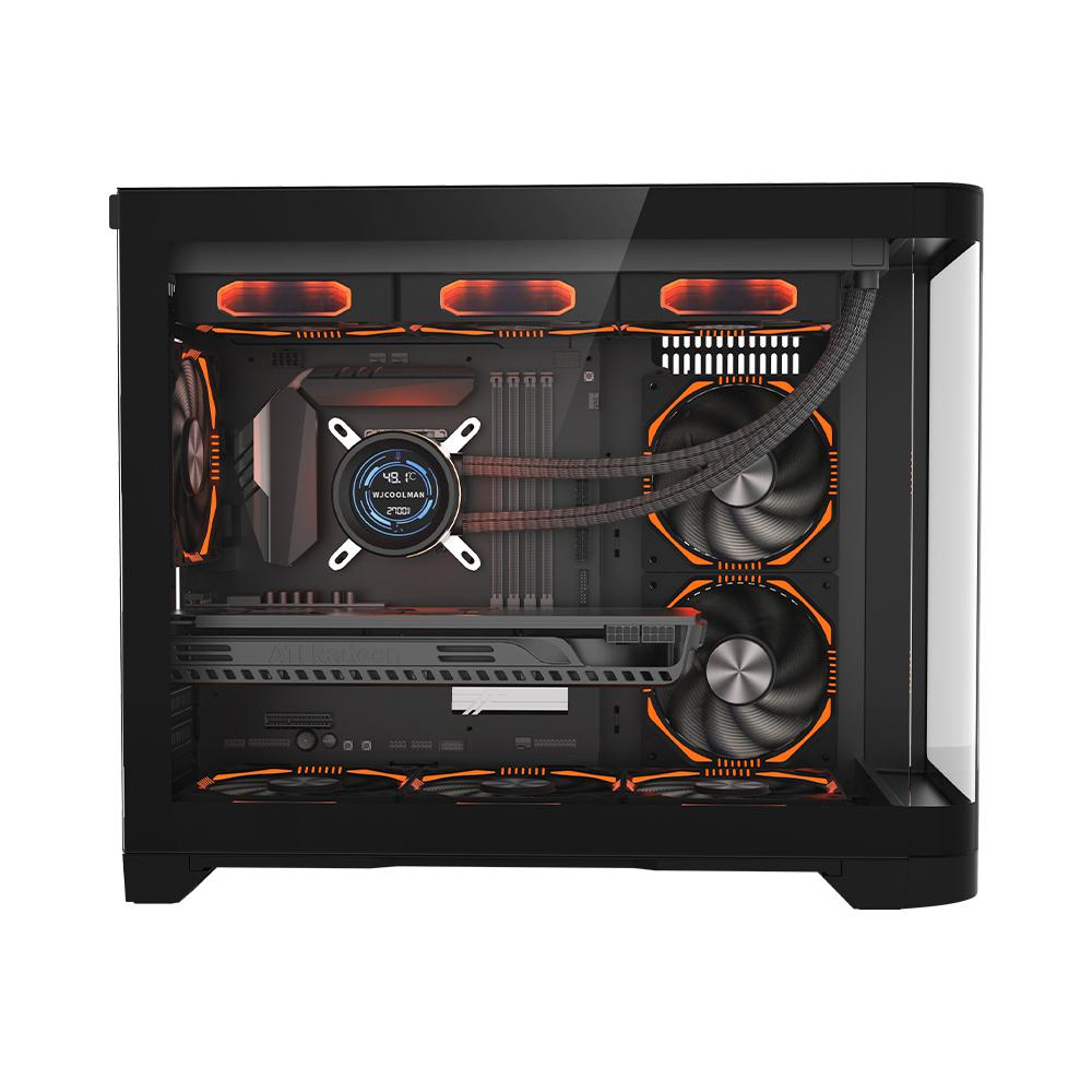 Carcasa 1st PLAYER UV6, RGB, Cube Tower, Black [2]