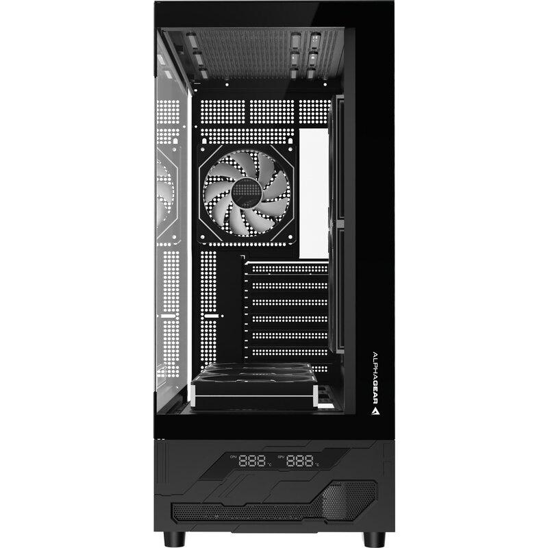 Carcasa ALPHAGEAR Dervish mark 1, RGB, Mid Tower, Black [3]