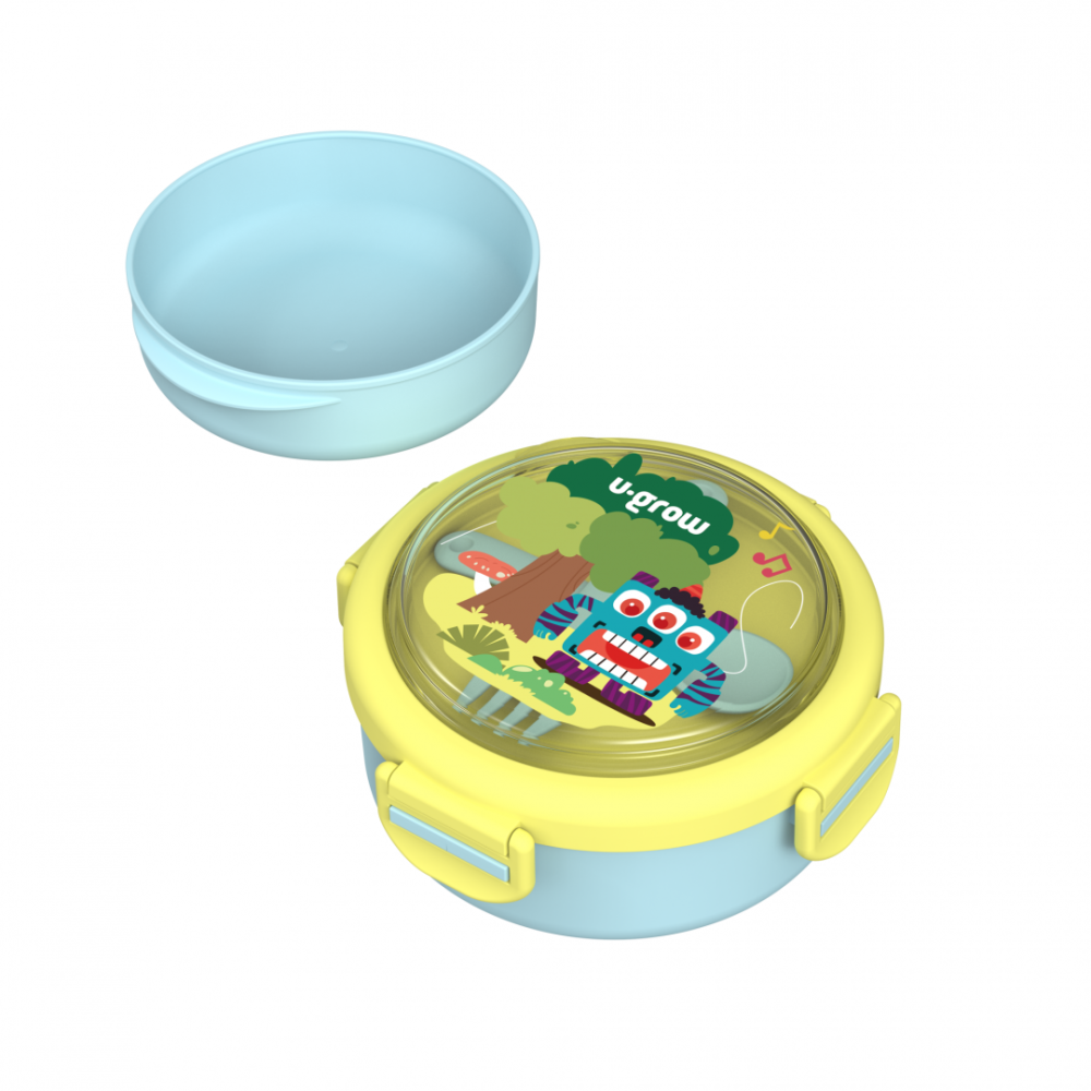 Caserola termica cu lingurita si furculita, blue, U-Grow [4]