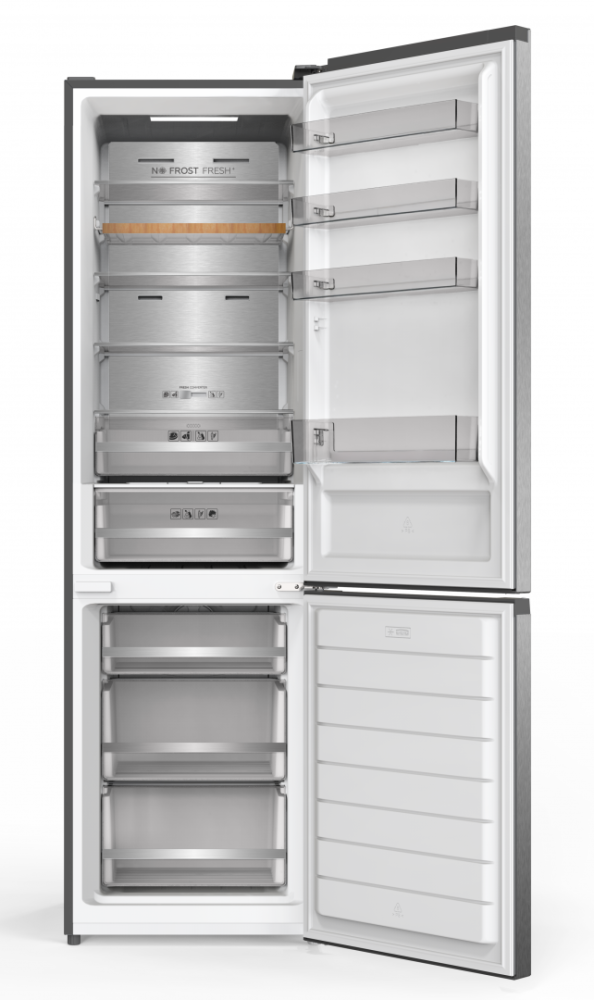 Combina frigorifica HEINNER HCNF-HM377INVDGHC, No Frost, 377 l, Clasa C, Compresor inverter, Antracit [2]