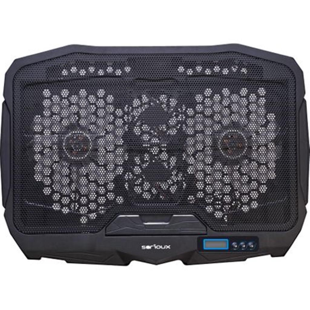 Cooling pad Serioux, SRXNCP025, Dimensiuni: 390*280*28mm, Compatibilitate maxima laptop: 17.3 inch, Numar ventilatoare: 4, Dimensiune ventilator: 2 x 125*125*15mm / 2 x 70*70*15mm, Nivel zgomot: 15-20 [3]