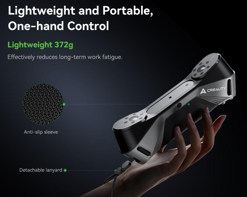 CREALITY 3D SCANNER CR-SCAN RAPTOR, mod scanare: Blue Light(Blue 7-line laser) / NIR(infrared binocular structured light), Acuratete: 0.02mm @ 100mm, Rezolutie: 0.02-2mm, Viteza scanare: pana la 60fps [5]
