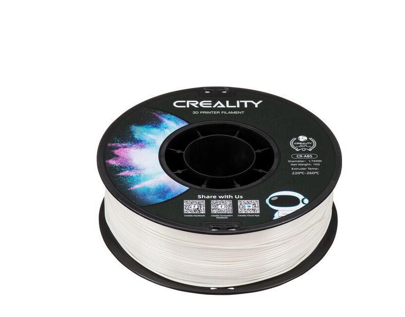 CREALITY CR-ABS 3D Printer Filament, white,temperatura printare: 220-260, Diametru Filament: 1.75mm, rezistenta la tractiune: 43MPa,diametru suport filament: 200mm, NON-Toxic, Utilizare: pana la 6 lun [2]