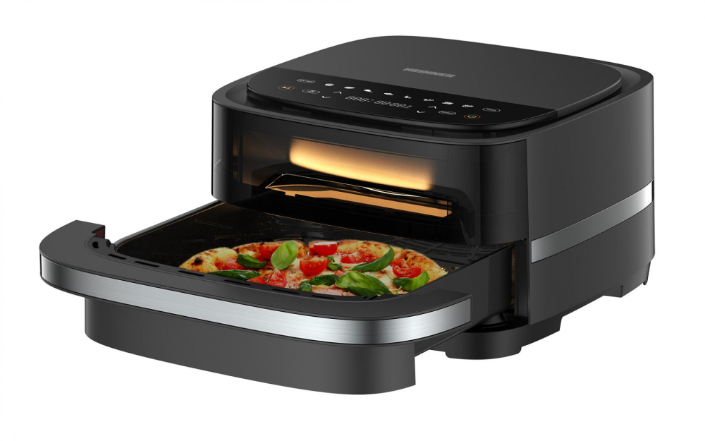 FRITEUZĂ CU AER CALD ȘI CUPTOR PIZZA 2 ÎN 1 HEINNER Pizza EasyFry HPAF-B4DC22BK [4]