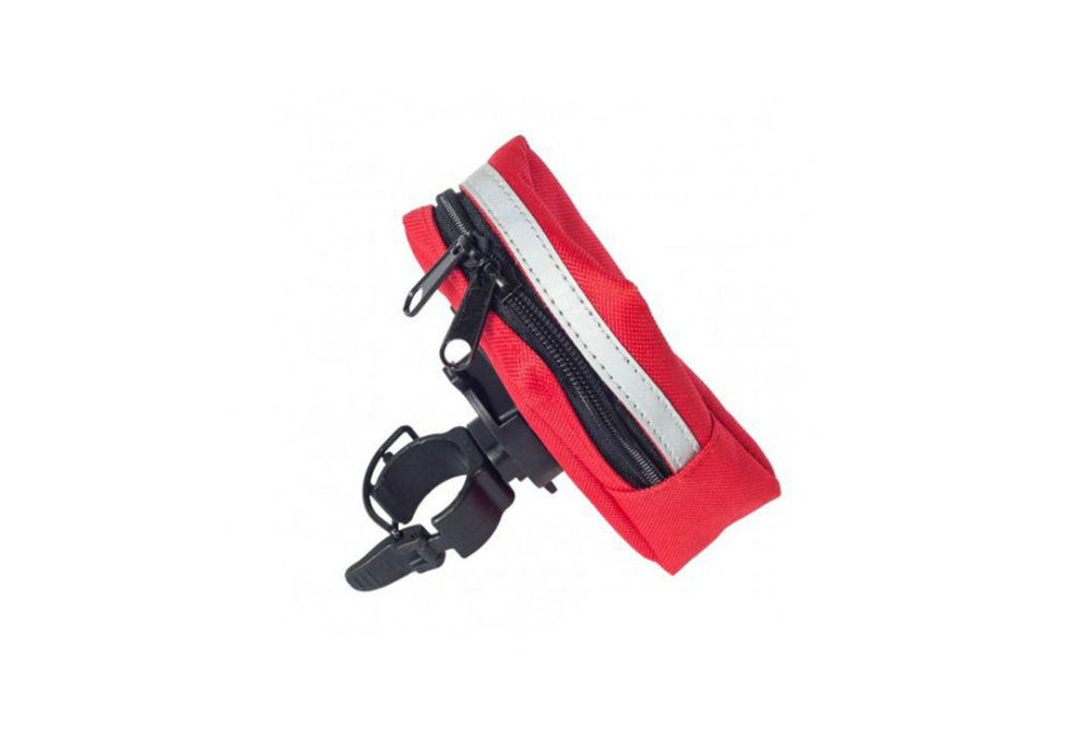 Geanta ghidon Pegas SB-009, cu QR, 1 compartiment, dim: 10x7.5x4.5cm, material poliestrer 600D dublat cu pvc, banda reflectorizanta, Rosu [2]