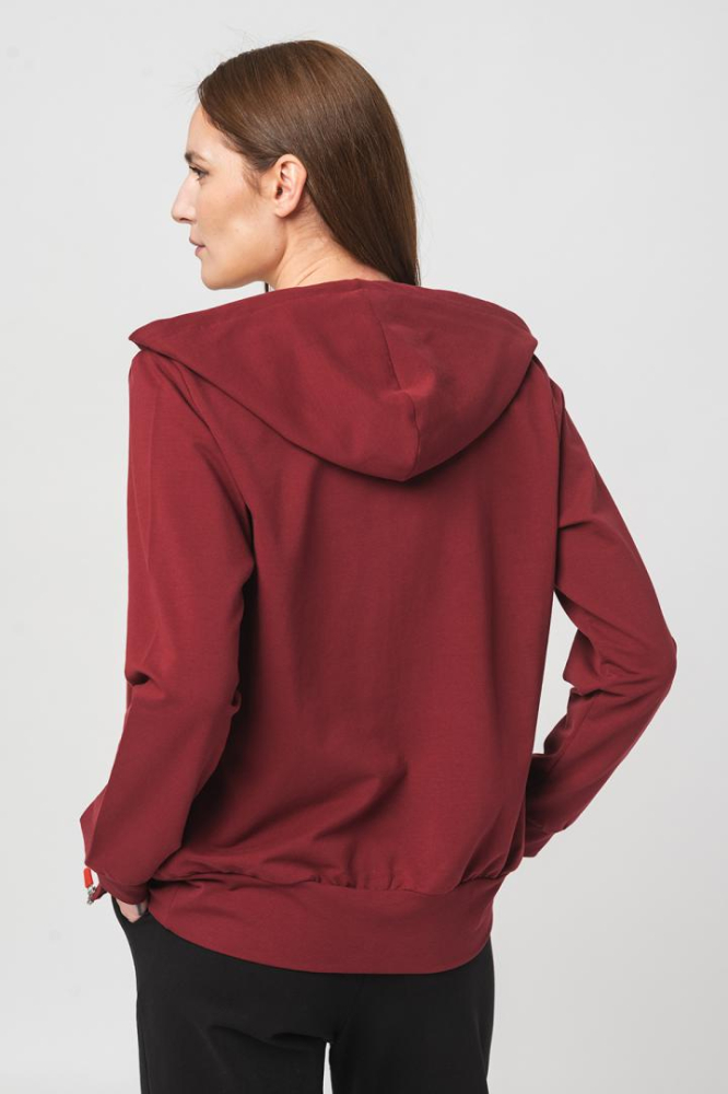 HANORAC COTON CASUAL FEMEI BURGUNDY-XS [3]