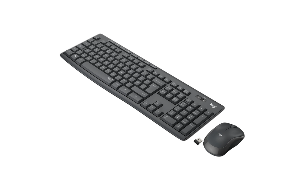 Kit wireless tastatura si mouse Logitech MK295 Silent, taste numerice, gri, US International [2]