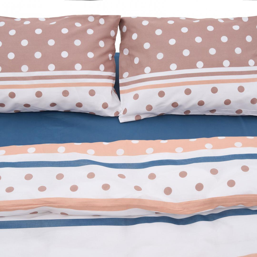 Lenjerie dubla 100% bumbac 4 piese, Polka [3]
