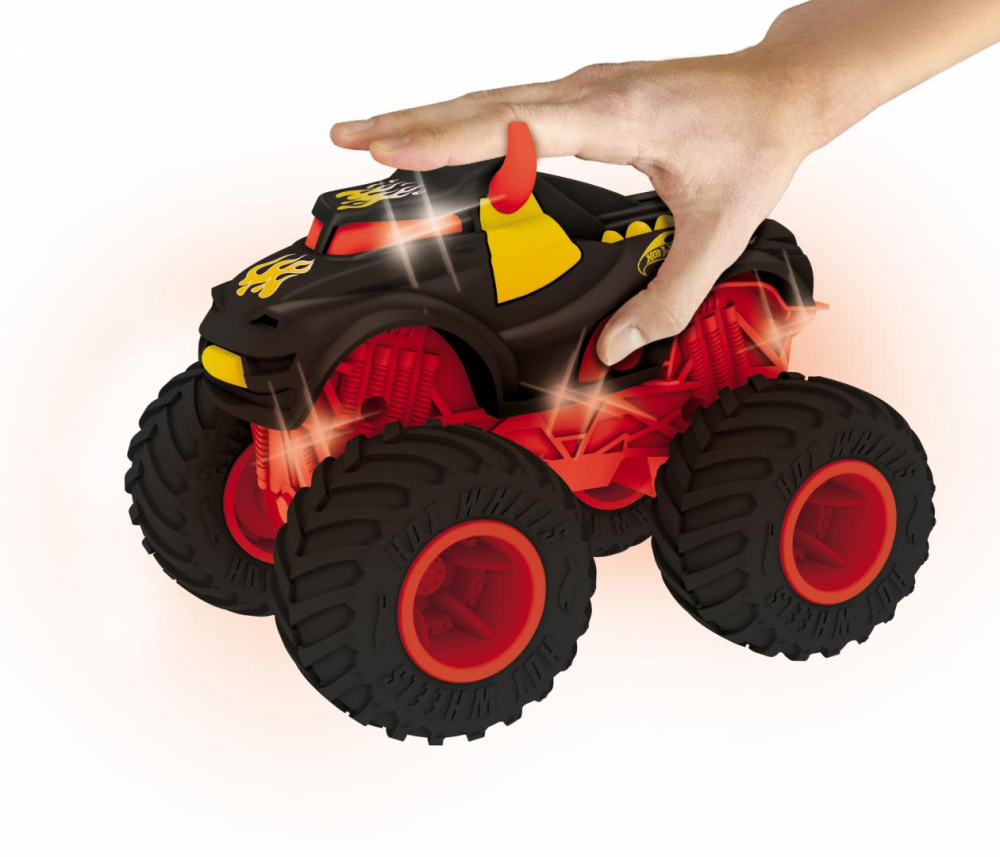 MASINA CU LUMINI SI SUNETE, REV TREDZ ROSU, HOT WHEELS [4]
