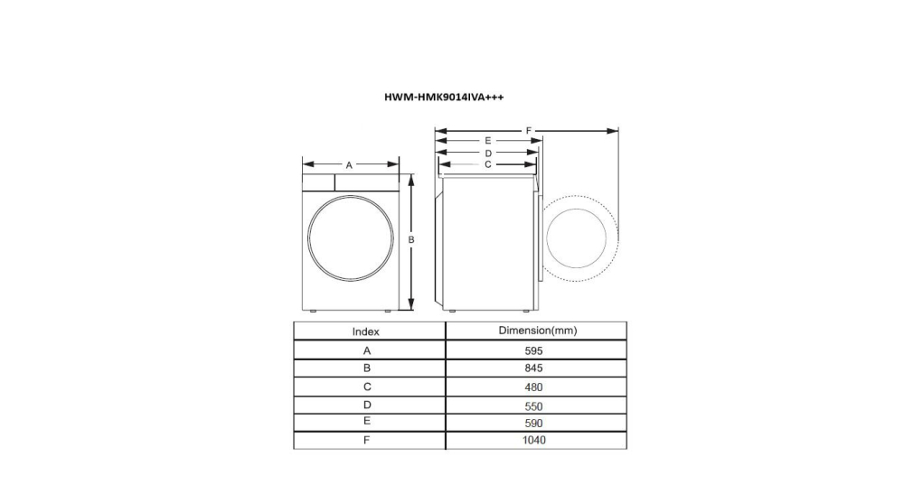 Masina de spalat rufe HEINNER HWM-HMK9014IVA+++, 9 Kg, 1400 rpm, Clasa: A, Alb [7]