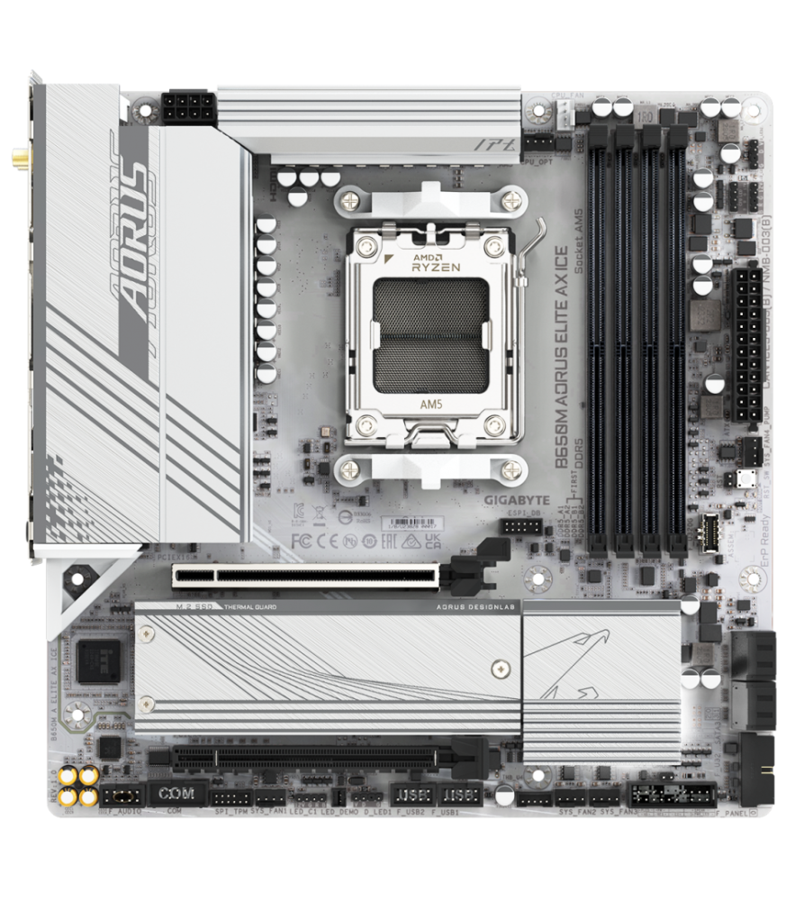 Placa de baza Gigabyte B650M AORUS ELITE AX ICE, Socket AM5, DDR5, Micro-ATX [3]