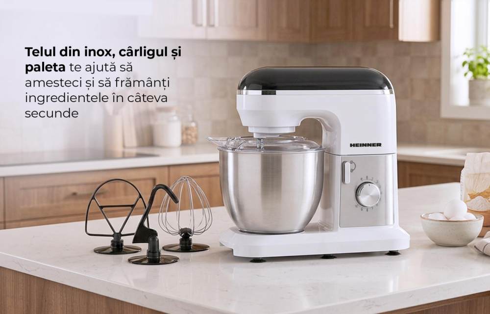 Mixer planetar Heinner GalaxyGourmet HPM-1010WHBK [11]