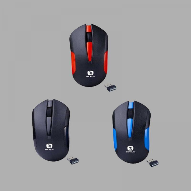 Mouse Serioux wireless, Drago 300, 1000dpi, albastru, baterie AAinclusa, receptor nano, blister, USB [2]