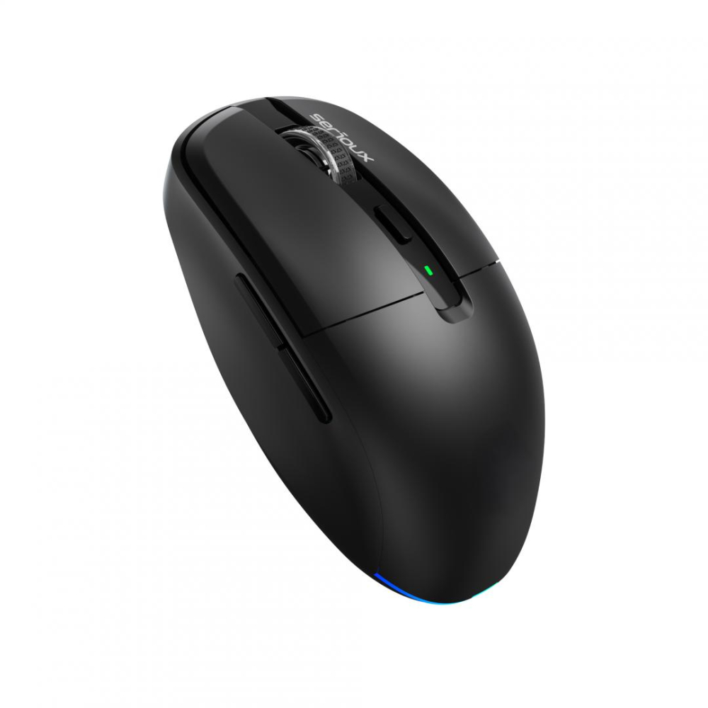 Mouse wireless AirFlow 2.4G+BT cu mod dual, cu receptor dual USB-A +USB-C; Reincarcabil USB-C, LED frontal Mod: 2.4G + Bluetooth Număr cheie: 6 Material: ABS Culoare: Negru complet DPI: 800-1200-1600  [2]