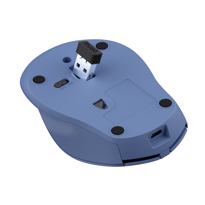 Mouse Wireless Trust Zaya, 1600 DPI, Albastru [5]
