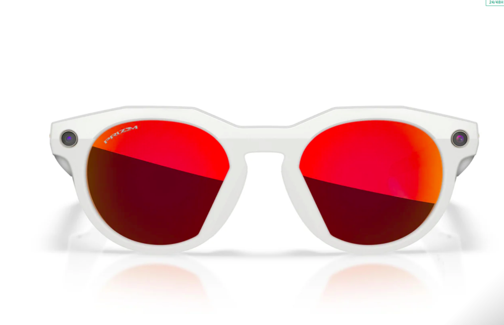 Oakley Meta HSTN AI Glasses Warm Grey Frame Prizm Ruby Lenses Wide - High Bridge Fit [3]