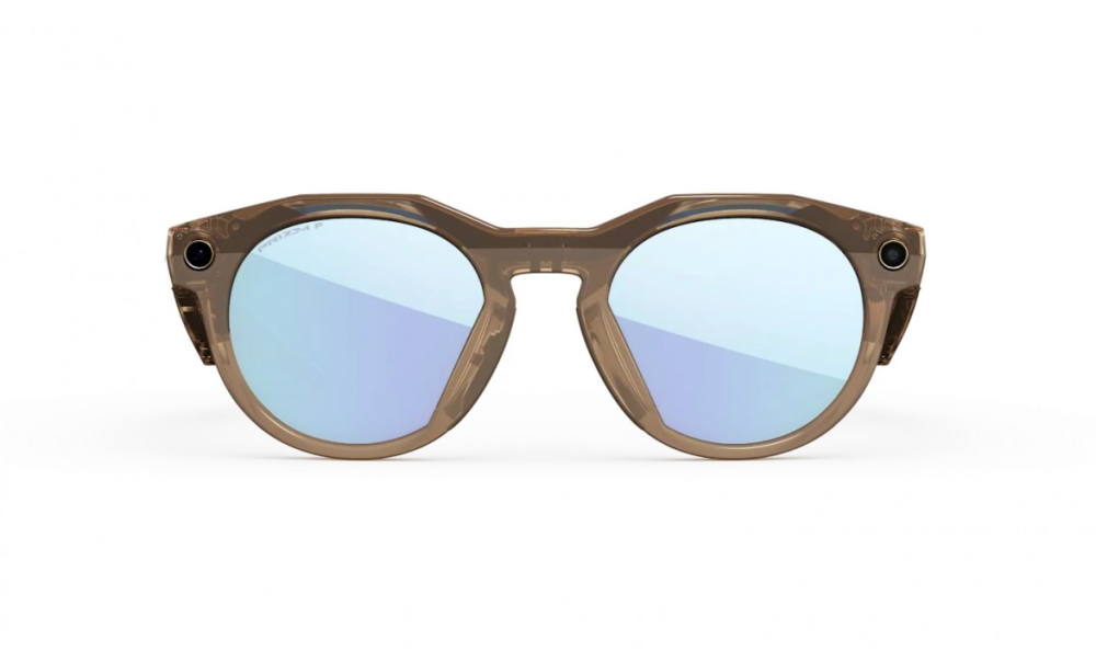 Oakley Meta HSTN AI Glasses Brown Smoke Frame Prizm Deep Water Polarized Lenses Wide - High Bridge Fit [3]