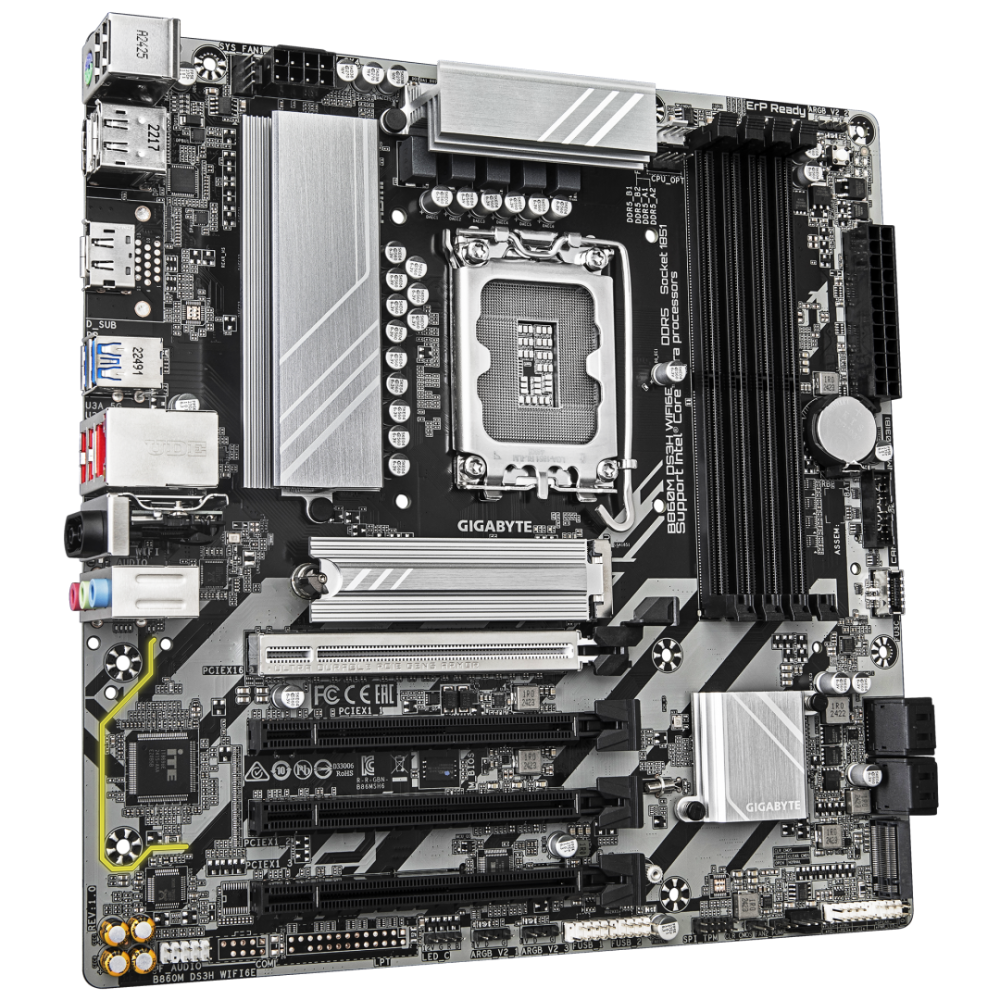 Placa de baza Gigabyte B860M DS3H WIFI6E, LGA 1851, DDR5, Micro-ATX [3]