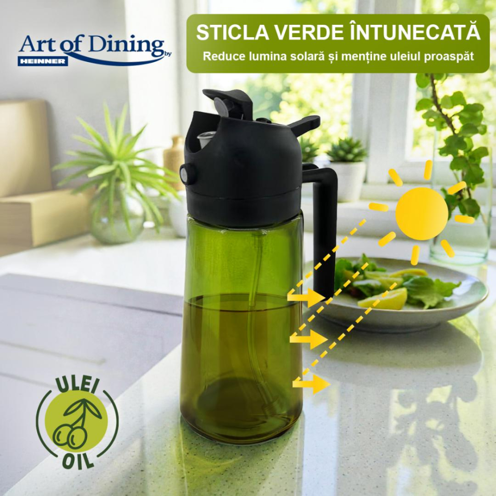 PULVERIZATOR ULEI/OTET 450ML, 2 IN 1, NEGRU, ART OF DINING BY HEINNER [2]