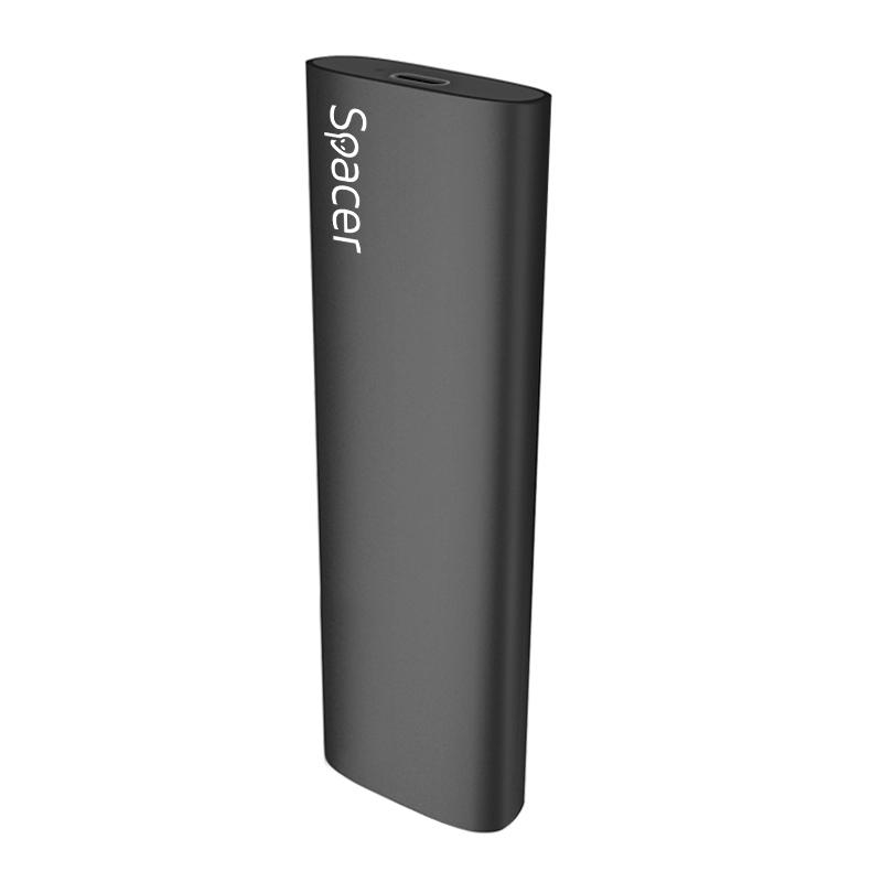 Rack extern SPACER, pentru SSD M.2 PCIe NVMEE, interfata PC USB 3.1 Type C, aluminiu, negru [3]
