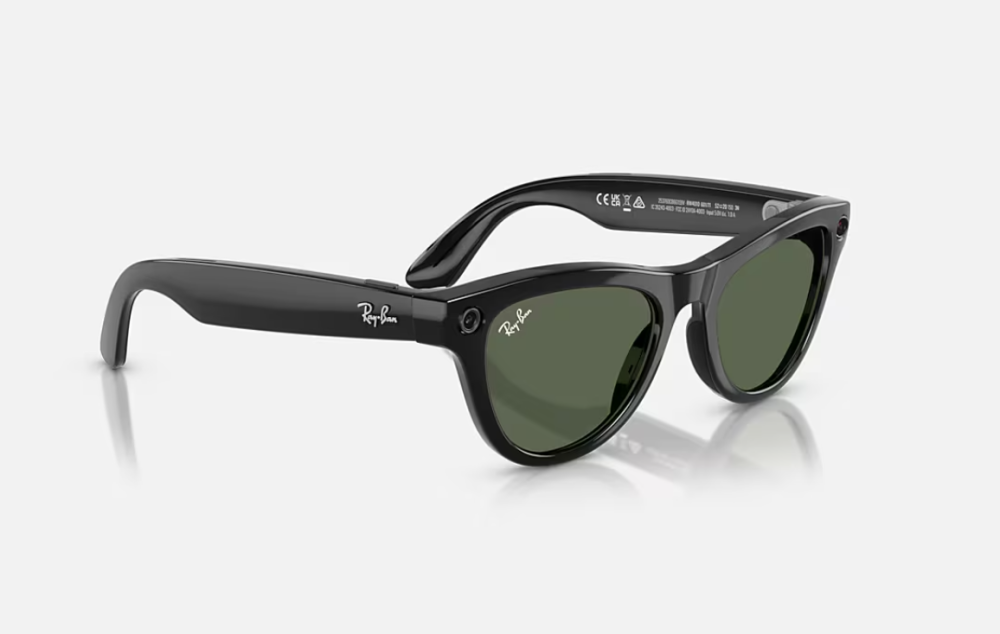 Ray-Ban Meta Skyler Gen 1 High Bridge Fit Shiny Black G-15 Green 52-20 [3]