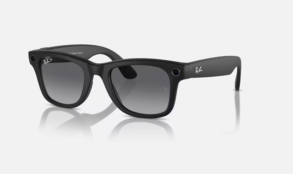 Ray-Ban Meta Wayfarer Gen 1 High Bridge FIT Matte Black Graphite Polarized 50-22 [2]