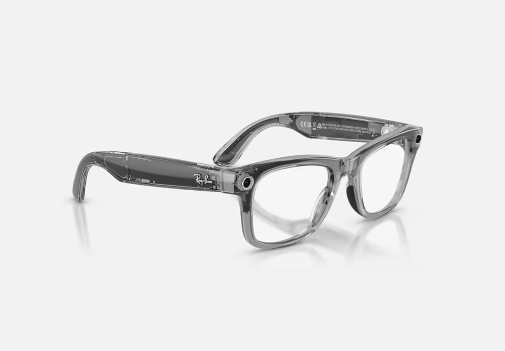 Ray-Ban Meta Wayfarer Gen 2 AI Glasses Shiny Transparent Grey/Sapphire Transitions RW4012 6840MF 53 [8]