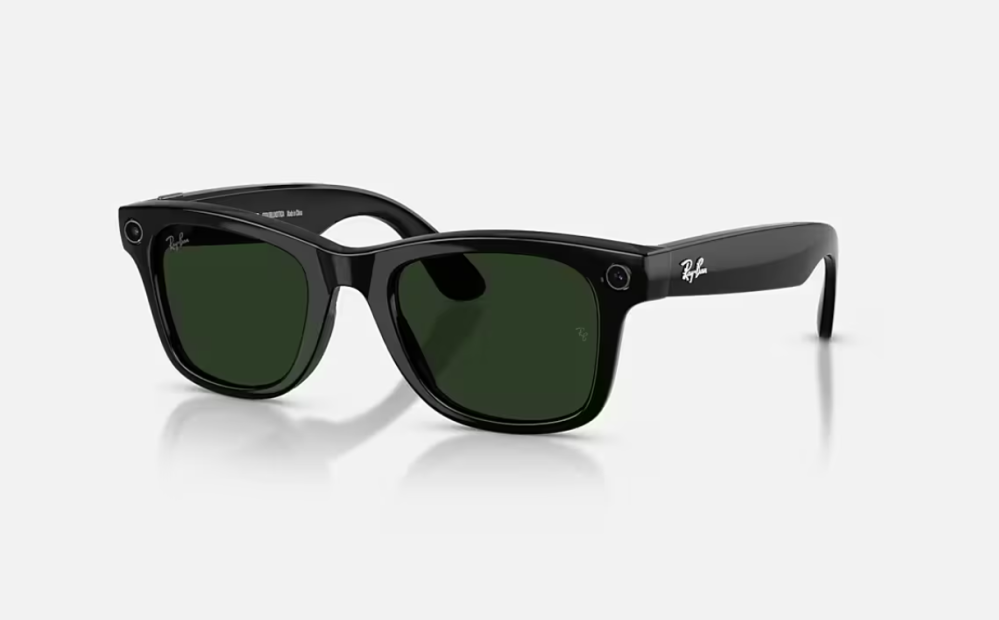 Ray-Ban Meta Wayfarer Gen 2 High Bridge Fit Shiny Black Clear/Graphite Green Transitions 53-22 [2]