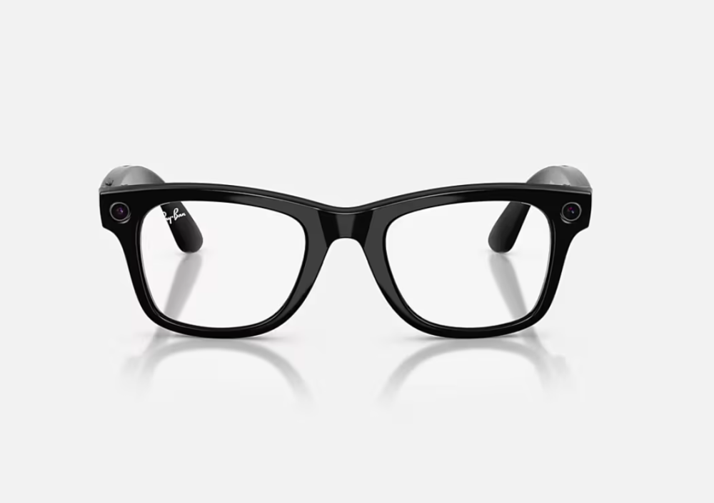 Ray-Ban Meta Wayfarer Gen 2 High Bridge Fit Shiny Black Clear/Graphite Green Transitions 53-22 [3]