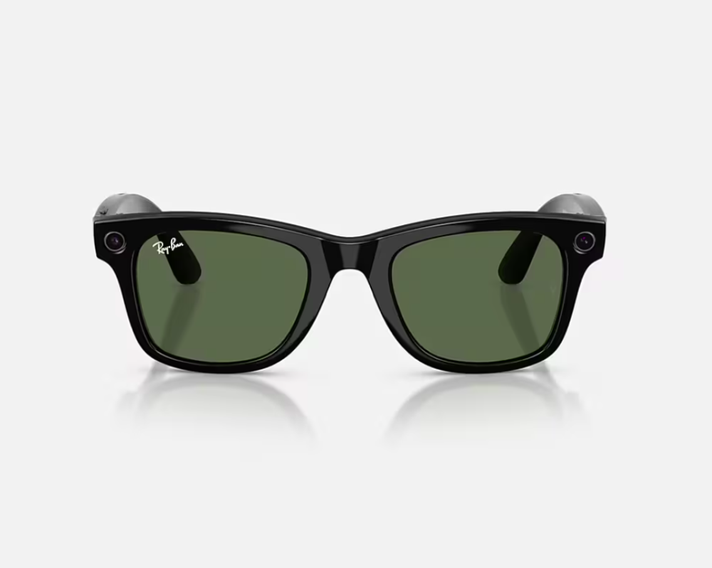 Ray-Ban Meta Wayfarer Gen 2 High Bridge Fit Shiny Black G-15 Green 50-22 [2]