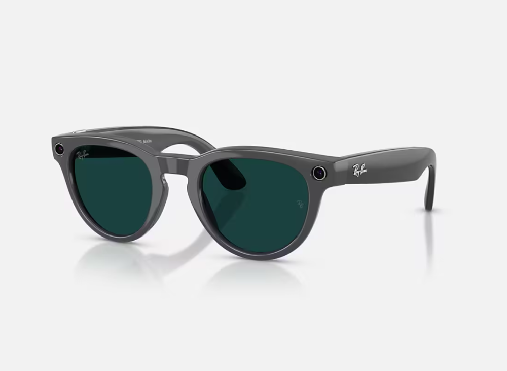 Ray-Ban Meta Headliner Gen 2 High Bridge Fit Shiny Asteroid Grey Clear/Emerald Transitions 50-23 [2]