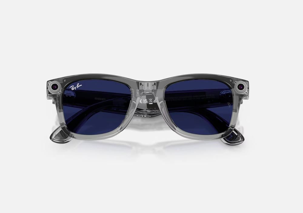 Ray-Ban Meta Wayfarer Gen 2 AI Glasses Shiny Transparent Grey/Sapphire Transitions RW4012 6840MF 53 [4]