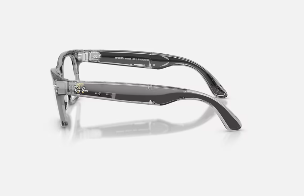 Ray-Ban Meta Wayfarer Gen 2 AI Glasses Shiny Transparent Grey/Sapphire Transitions RW4012 6840MF 53 [5]