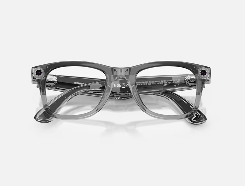 Ray-Ban Meta Wayfarer Gen 2 AI Glasses Shiny Transparent Grey/Sapphire Transitions RW4012 6840MF 53 [7]