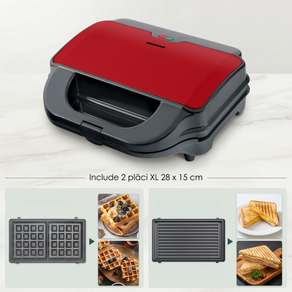 SANDWICH MAKER HEINNER SM-2H900BKS [6]