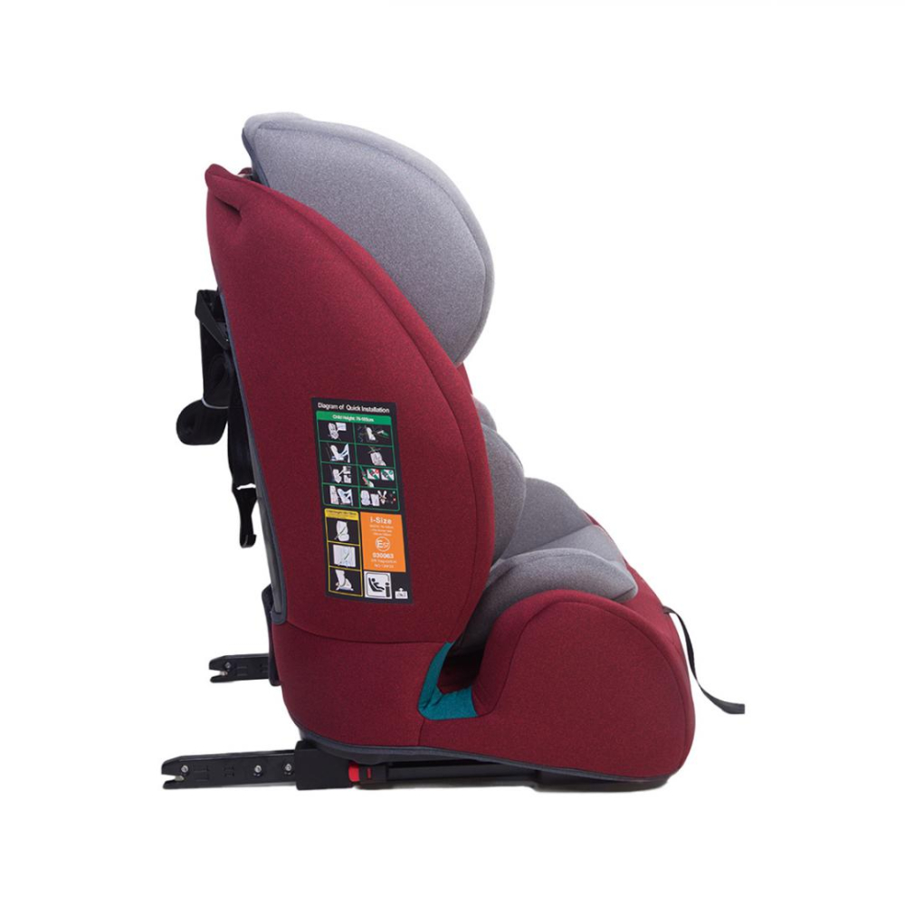 Scaun auto 76-150CM(15M-12Y), R129, isofix si top tether, rosu, U-Grow [3]