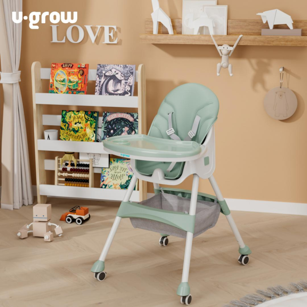 Scaun de masa 2 in 1, pliabil, verde, U-Grow [8]