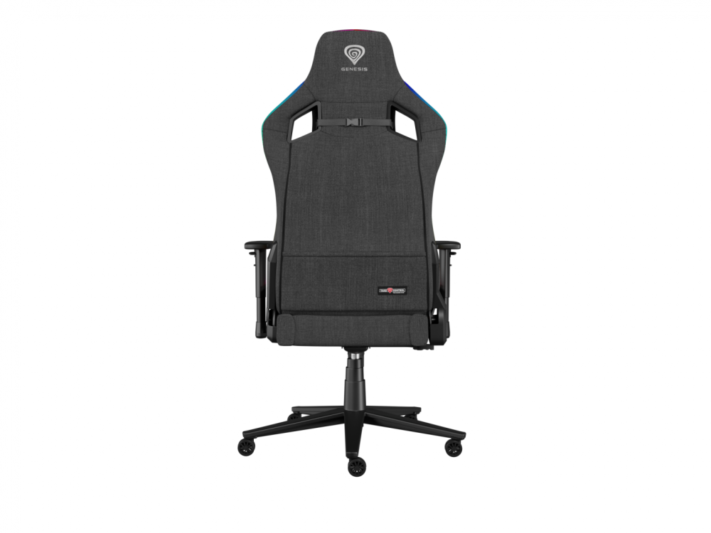 Scaun gaming Genesis TRIT 660, material textil, iluminare RGB, suporta pana la 150 kg, inaltime reglabila, spatar ajustabil, gri [4]